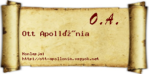 Ott Apollónia névjegykártya